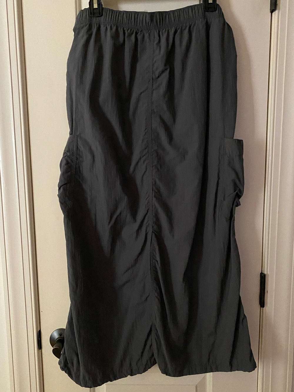 Blue gray “parachute” style maxi skirt w side pockets worn once - Picture 3 of 3